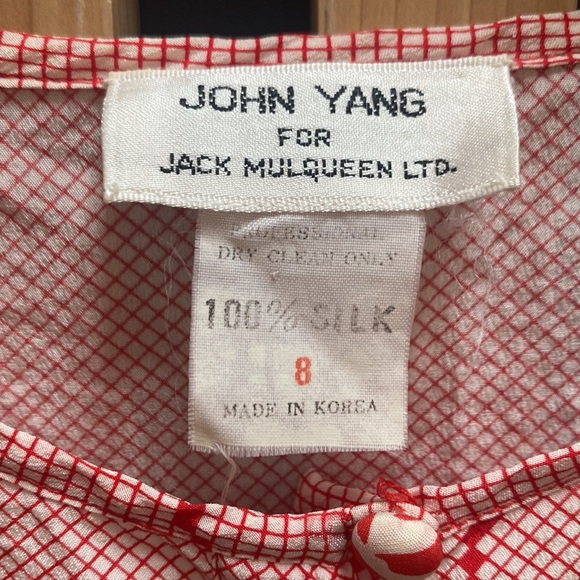 Vintage 1970’s Silk Blouse John Yang For Jack Mulqueen Ltd. - Picture 2 of 9